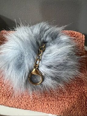 Faux Fur Pom Pom Keychain Charm